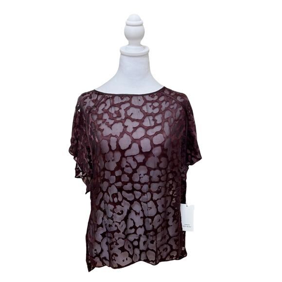 Robert Rodriguez Silk Blend Sheer Blouse 4 NEW - Picture 1 of 8